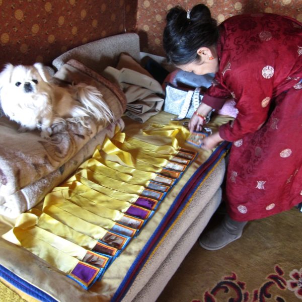 Khalkha Mongol Jantsan Gundegmaa in her kitchen-house at Delgeruun Choira in Mongolia. 9 October 2011. Photograph (2 of 5): C.Pleteshner
