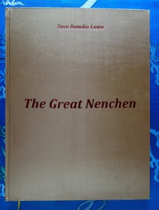 The Great Nenchen (2015) by Zava Damdin Lama, silk cloth, embossed front cover, English